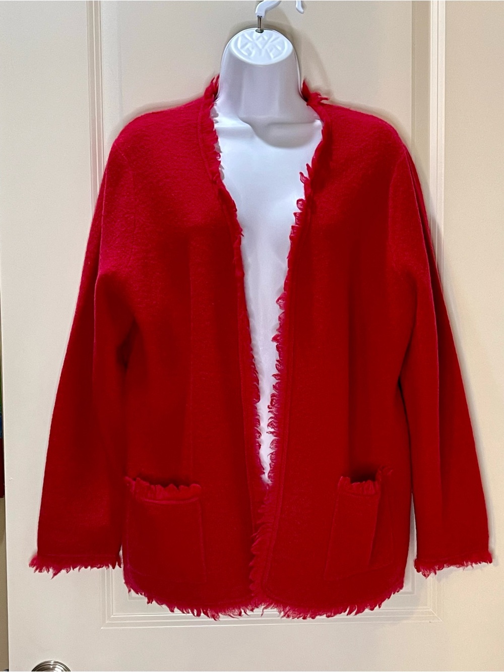 Nouveaux 100% Wool Open-Front Cardigan Soft M